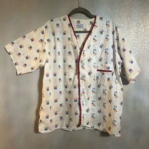 Women's Slumberite vintage 1960s White button down oversized top size XL